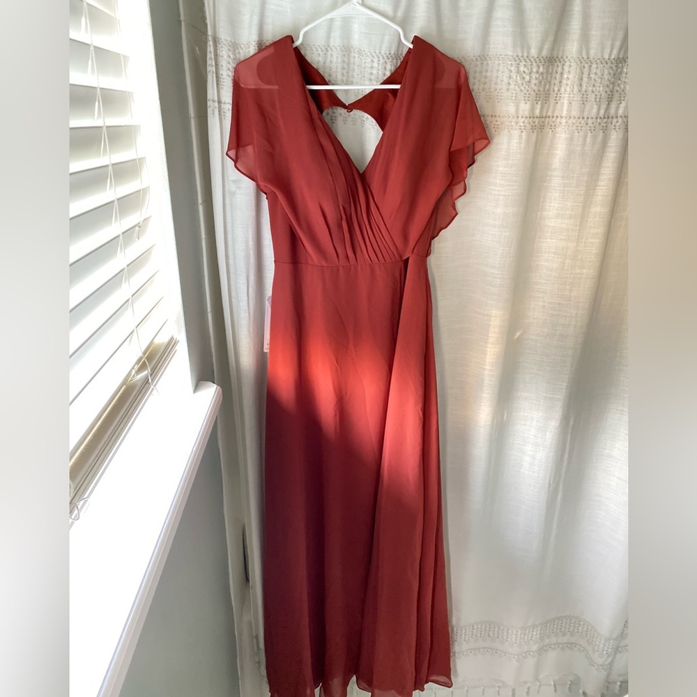AZAZIE Rylee Bridesmaid Dress, Terracotta, A10. BRAND NEW, never worn.